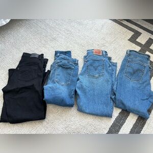 A bundle of size 30 jeans